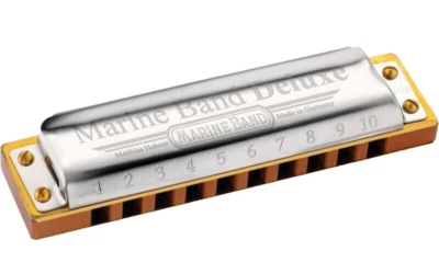 Hohner Armonica Marine Band Deluxe B in Si a 20 Voci Diatonica Custodia Inclusa - Immagine 1 di 4