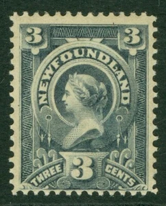 SG 56 Newfoundland 1890. 3d slate-grey. Very lightly mounted mint CAT £50 - Picture 1 of 1