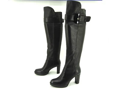 Stuart Weitzman Stivali Stivaletti Invernali Scarpe Nere In Pelle Taglia 36 - Immagine 1 di 4