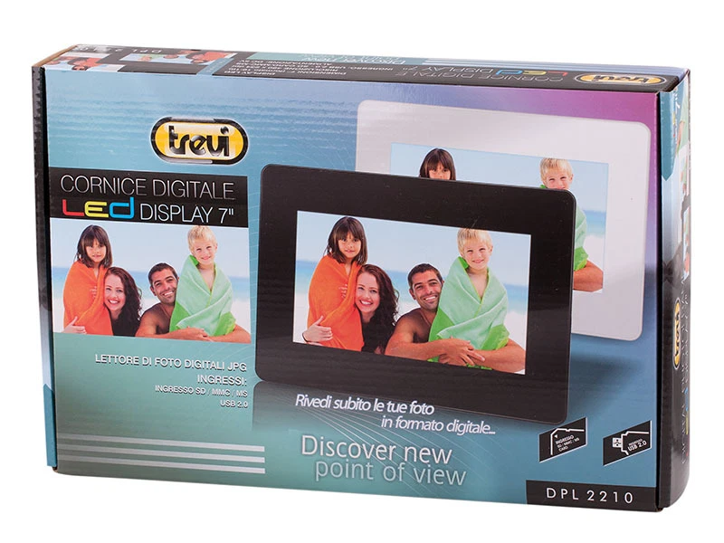 TREVI DPL 2210 CORNICE DIGITALE NERA DISPLAY 7"CON INGRESSO PER SD MMC USB 2.0  - Immagine 1 di 1
