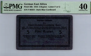 German East Africa 5 Rupien 1916 PMG 40 XF P# 36b - Picture 1 of 3