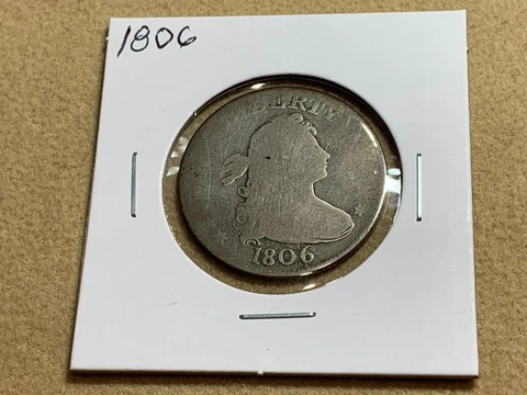 1806 Draped Bust Quarter 25c Low Grade Strong Date!! Nice! Cover