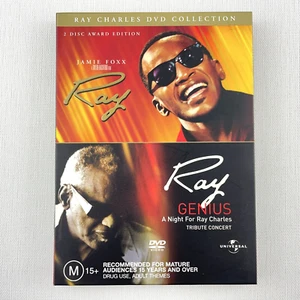 RAY Movie with Jamie Foxx & Ray Charles Genius Region 2 4 5 DVD Tribute Concert - Picture 1 of 8