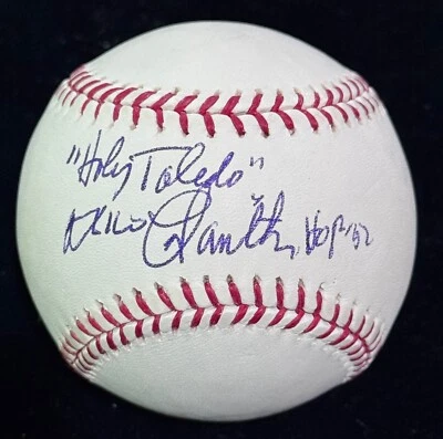 Milo Hamilton "Holy! HOF 92" HALL OF FAME Announcer Signed Baseball Auto PSA - Image 1 of 4