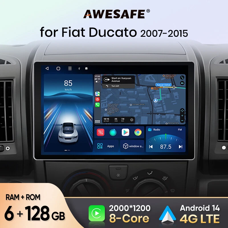 128G Für Fiat Ducato Peugeot Boxer Citroen Android 13 Autoradio CarPlay GPS Navi - Bild 1 von 4