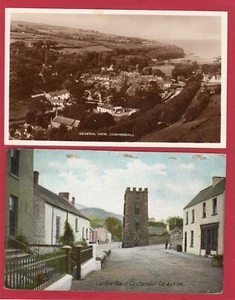 2 piezas Cushendall General View Curfew Tower Co Antrim AS931 - Imagen 1 de 2