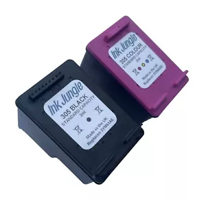 Refilled 305 Black & Colour Ink Cartridge For HP DeskJet 4120e Inkjet Printer - Picture 1 of 4