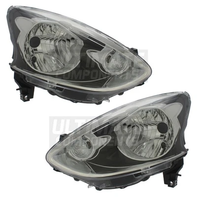 Par de faros interiores negros para Nissan Micra K13 Hatchback 2013-2017 Foto 1 de 4