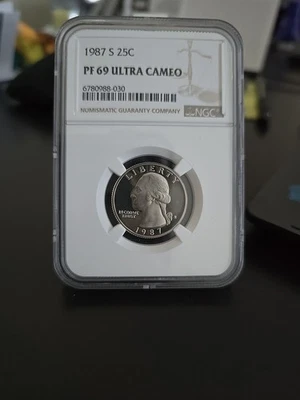 PF69 ULTRA CAMEO 1987-S Washington Quarter  NGC - 1pt from perfect  👀 🔥  - Image 1 of 4