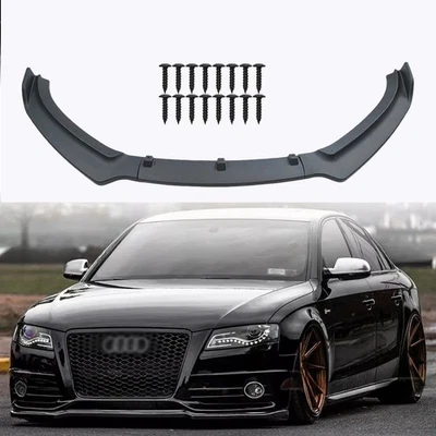 Divisor alerón labial parachoques delantero B8 negro mate para Audi A4 S4 RS4 2008-2012 Foto 1 de 4