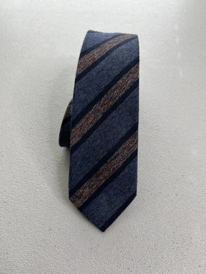 Corbata ajustada 100 % algodón 100 % estampado a cuadros azul pingüino nueva sin etiquetas T-1096 Foto 1 de 4