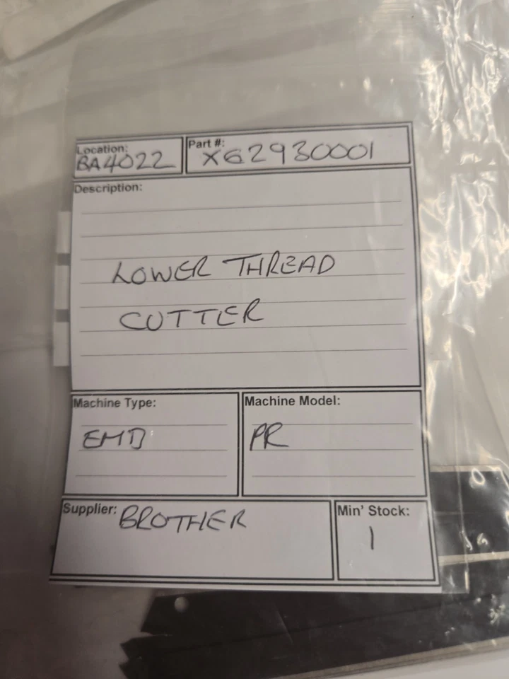 X62980001 Lower Thread Cutter Blade – Brother PR600 PR650 PR1050X Ricoma - Image 1 of 2