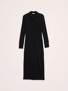 NWOT Banana Republic Jersey Knit Straight Easy Fit Shirtdress Dress Black Size L - Picture 1 of 16