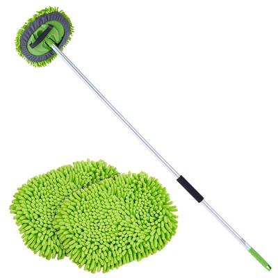 Car Wash Brush 62-Inch Car Washing Brush with Soft Chenille Fiber Mop Mitt - Image 1 of 4