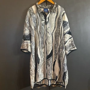 Vtg Limnos Sweater Men’s 6XL 3D Knit “Coogi Style” 90s Y2K Australia Polo Rare - Picture 1 of 7