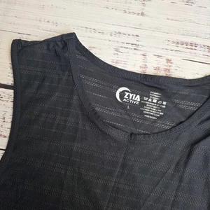 Zyia Active Women's Size Large Black Crew Neck Sleeveless Activewear Tank Top - Picture 1 of 8