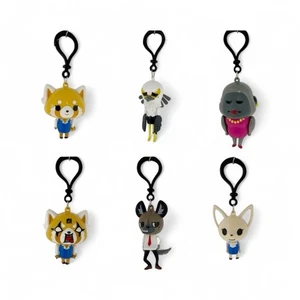 Aggretsuko 🧡 New Chibi In Motion Set of 6 Regular Version Clip-On Danglers - Picture 1 of 3