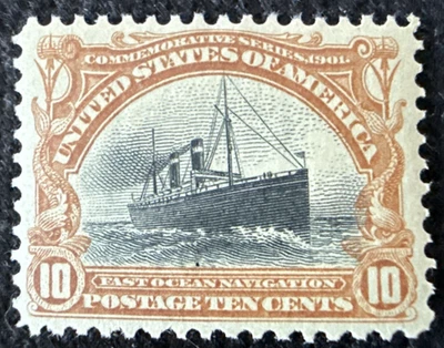 1901 US 10c Pan American Stamp MLH F/VF, SC#299 (CV $115) - Image 1 of 2