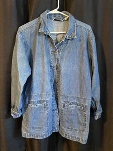 Casey & Max Woman's Jeans Jacket M Medium Blue Lightweight Deniem - Picture 1 of 4