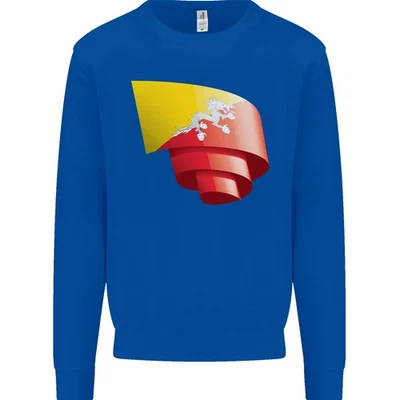 Sudadera Jumper De Fútbol Para Hombre Con La Bandera De Bután Curvada - Imagen 1 de 4