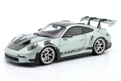 New Minichamps PORSCHE 911 992 GT3RS 2023 1:18 Model Car Silver 110062044 KidBX - Photo 1/4