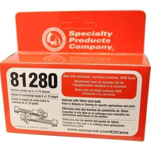 Specialty SPC Peformance 81280 EZ Cam 16mm Adjustable Camber Bolts +/-1.75 deg. - Picture 1 of 11