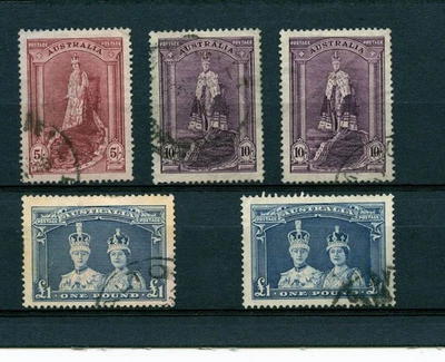 Australia #177, #178 (2), #179 (2) (A840) King & Queen, Hi Values, U, CV$129.75 - Image 1 of 2