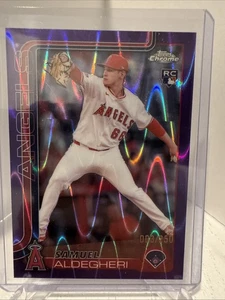 2025 Topps Chrome - Samuel Aldegheri #59 Purple Refractor Raywave /250 (RC) - Bild 1 von 3