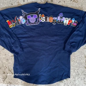 2025 Disney Parks Walt Disney World Villains Spirit Jersey Navy Adult Sizes NWT! - Picture 1 of 8