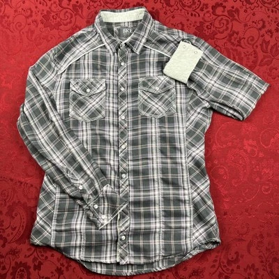 Camisa BKE Para Hombres L Perla Franela a Presión Manga Larga Ajuste A Medida Puño Abatible Foto 1 de 4