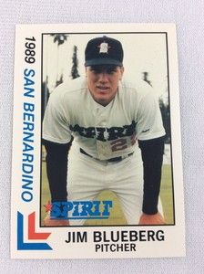 1989 San Bernardino Spirit-BEST Baseball Card-Jim Blueberg