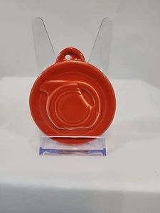 Fiesta geprägte Scheibe Krug Ornament in Mohn | Fiestaware Orange Holiday HLCCA - Bild 1 von 5