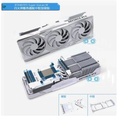For Colorful iGame GeForce RTX 4070 Ti SUPER Vulcan W Graphics Card Heatsink Fan - Image 1 of 3