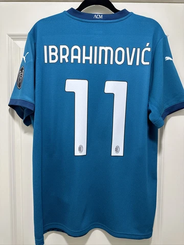 Zlatan Ibrahimovic #11 Mens LARGE PUMA AC Milan Europa League Jersey Cover