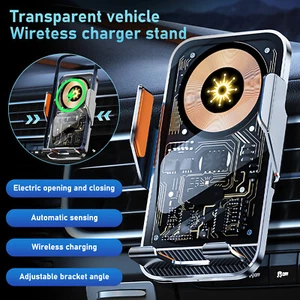 Wireless Car Charger with Phone Holder Mount, 15W Fast Charging Auto Clamping - Picture 1 of 18