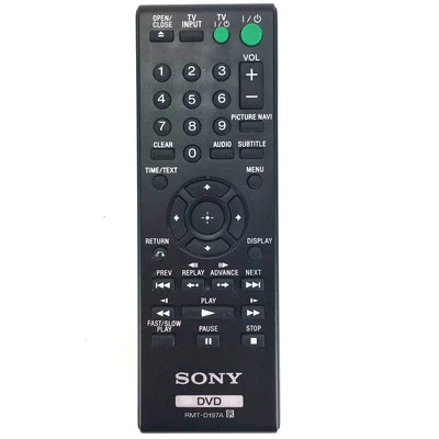 New Replace For Sony RMT-D197A DVD Remote Control DVPSR201P DVP-SR210 DVPSR210P - Image 1 of 3