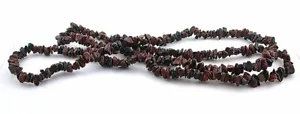 6mm to 9mm Natural Mahogany Obsidian Chip Nugget 32 Inch Bead Strand CBS52OTH - Picture 1 of 2