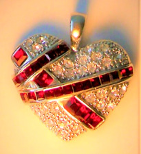 ❤❤ RARE Vtg Signed GIVENCHY Caged RED HEART Pendant for Necklace VALENTINE Love