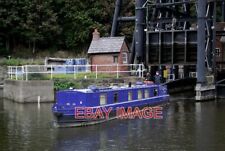 PHOTO  NARROWBOAT LEAVING THE ANDERTON BOAT LIFT CHESHIRE NARROWBOAT MEADOW MOUS