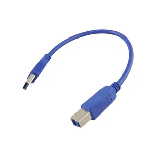 10x USB 3.0 Type A Male Plug To B Male Printer Scanner Data Cord Cable 30cm/1ft - Picture 1 of 5