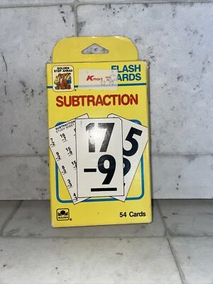 Винтажные флэш-карты Golden Step Ahead вычитание 54 карты 1989 Western Publishing - Изображение 1 из 4