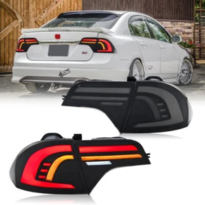 LED Tail Lights Fit For Honda Civic Sedan 4-Door 2006-2011 Rear Lamps Assembly - Picture 1 of 22