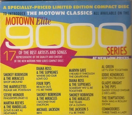 Motown-Elite 9000 Series-Introduction (1987, US, digi) Smokey Robinson & .. [CD] - Bild 1 von 1