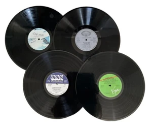 4 Retro Vinyl Tischsets mit Filzrücken (Satire) Handarbeit aus Original 12" Schallplatten - Bild 1 von 6