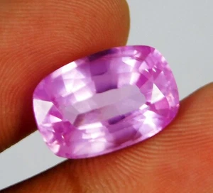 Certified 15.45 Ct Natural Brazilian Pink Kunzite Cushion Cut Loose Gemstone - Picture 1 of 7