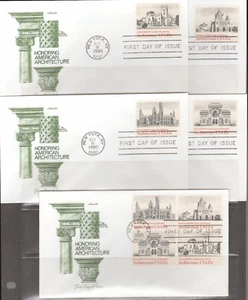1980 FDC Set of 5 - Scott# 1838-41 - Architecture Issues - Artmaster  Cachet - Picture 1 of 1