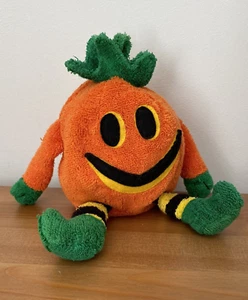 RARE Vintage Limited Too Terry Cloth Pumpkin Plush 1999 Jack O lantern Bean Bag - Picture 1 of 8
