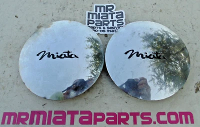 90-93 Mazda Miata OEM llanta margarita cubo tapa central par 2x NA 1.6 91 92 cromo Foto 1 de 4