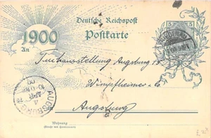 Alemania 1900 matasellos Friedean y Augsburg postal vintage - Imagen 1 de 2