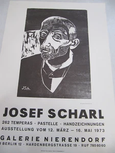 Josef Scharl Original Holzschnitt Poster Ausstellung Berlin 1973 - Picture 1 of 4